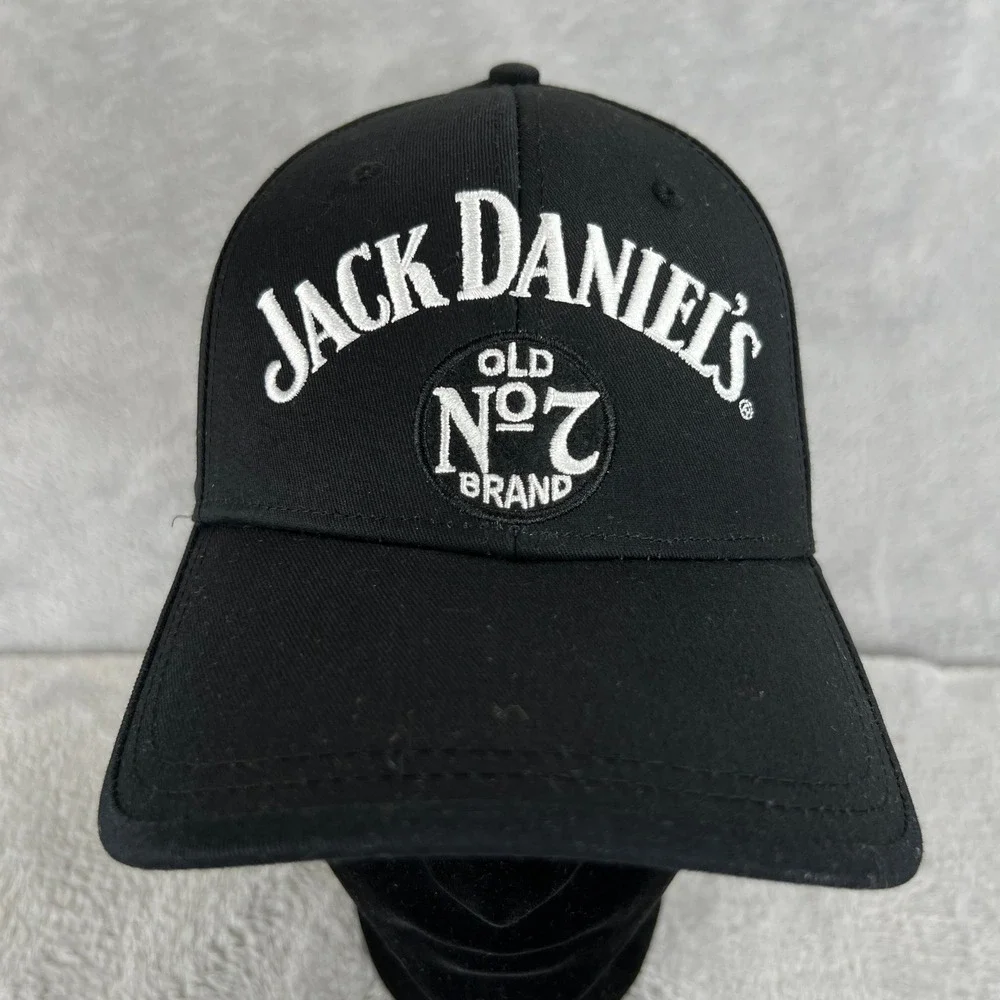 Jack Daniels Old No 7 Hat Black Whiskey Embroidered Logo Strapback Baseball Cap